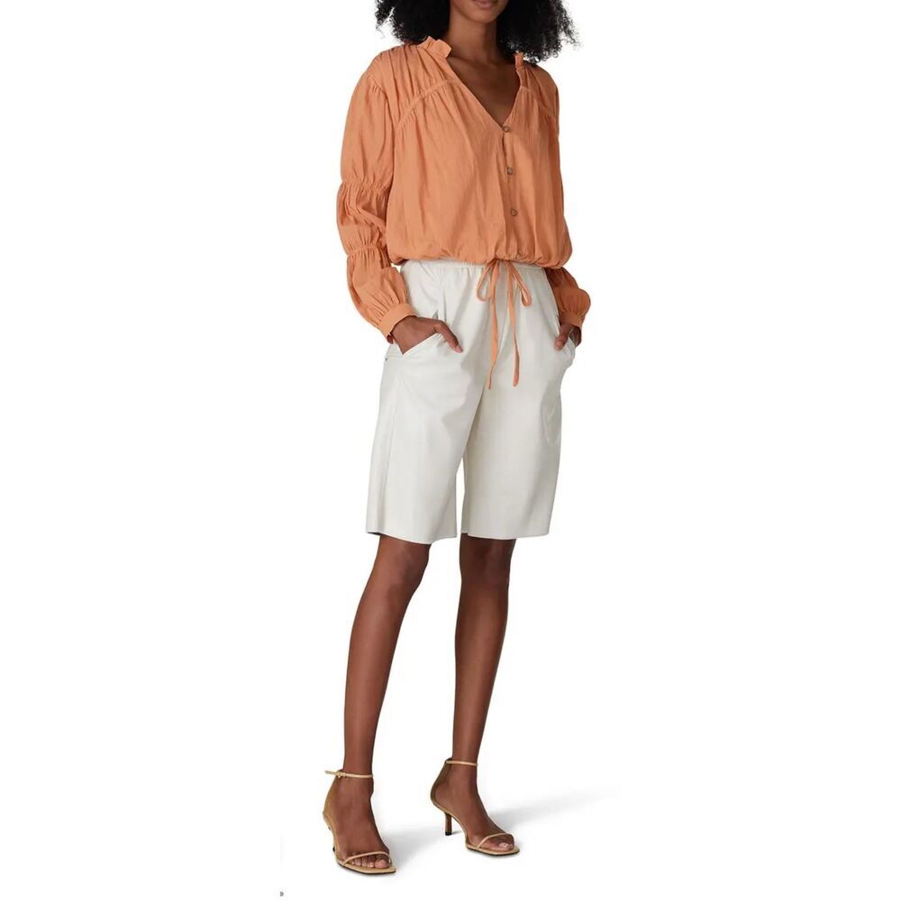 Love, Whit by Whitney Port Sand Stone Peasant Top Rent The Runway Pre-Loved XS $ - Picture 3 of 5
